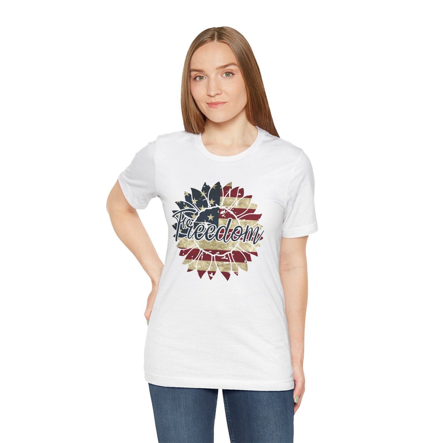 Freedom Sunflower Red, White and Blue T-Shirt