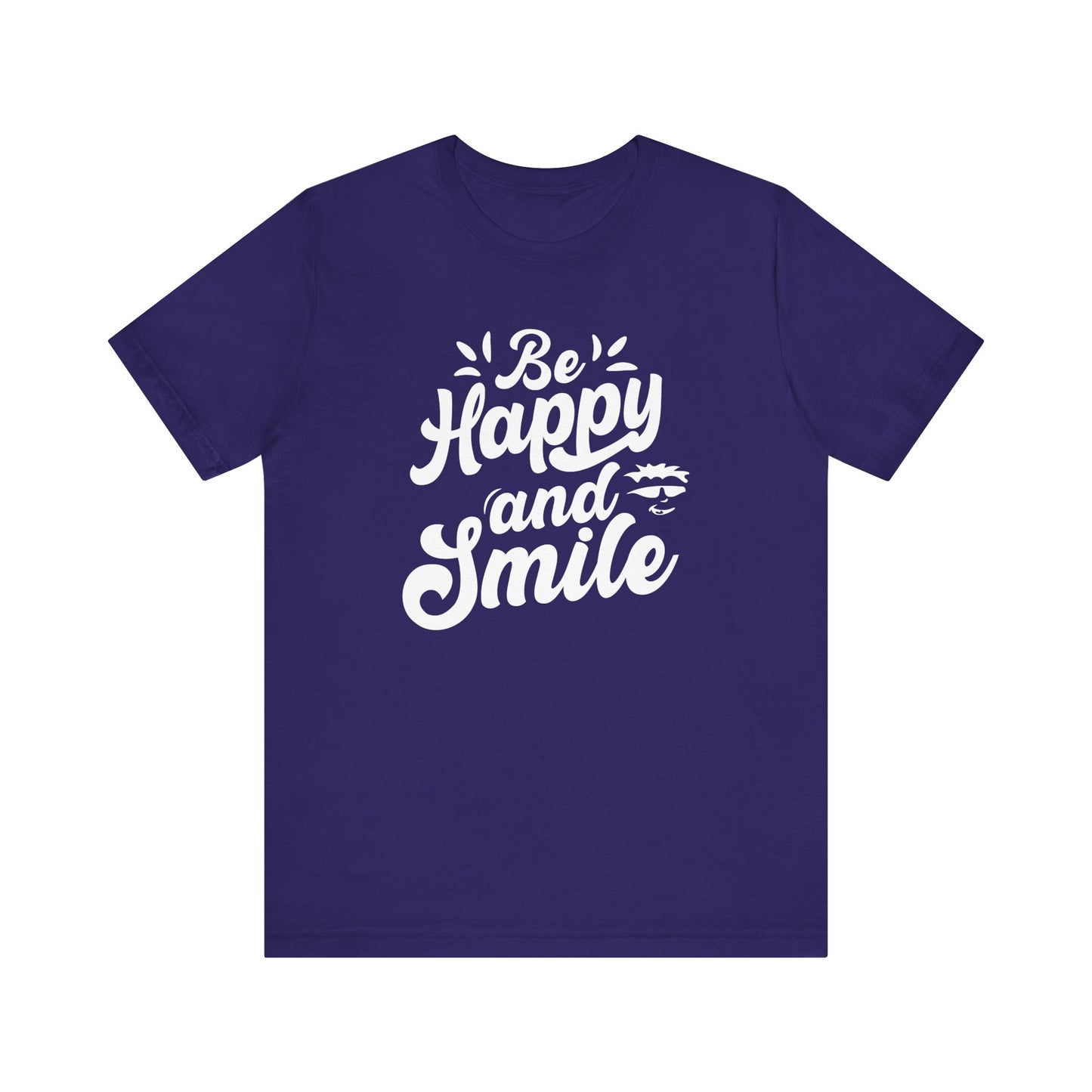 Be Happy and Smile Graphic Tee - Perfect for Everyday Comfort & Casual Style