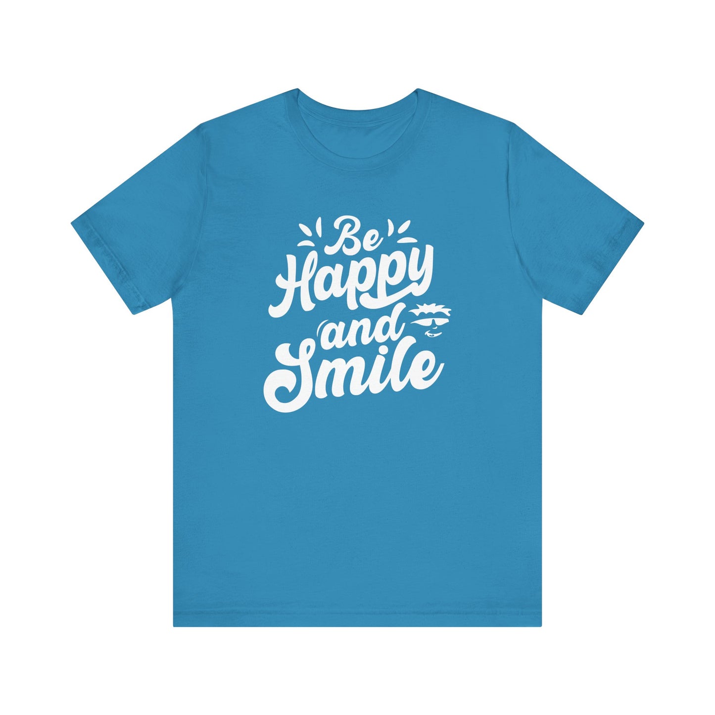 Be Happy and Smile Graphic Tee - Perfect for Everyday Comfort & Casual Style