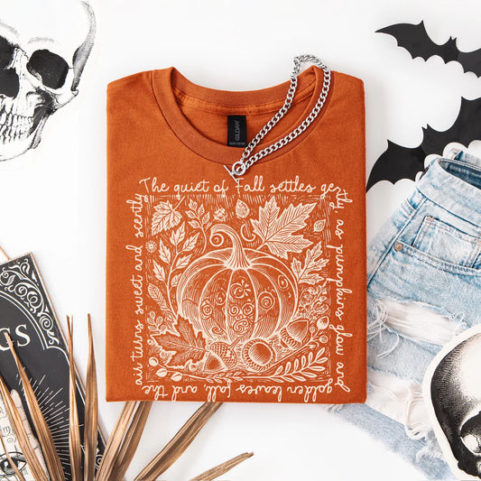 Fall Pumpkin Comfort Colors T-Shirt, Fall T-shirt, Fall Vibes, Pumkin Tee