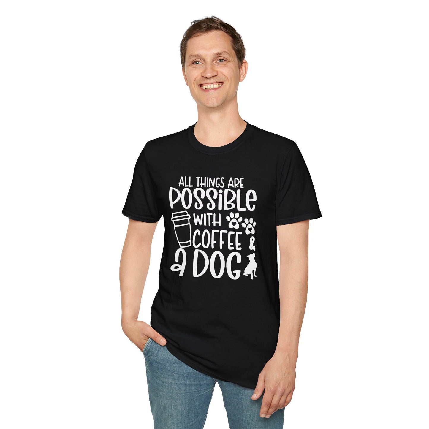 All Things are Possible - White Print Unisex Soft Style T-shirt