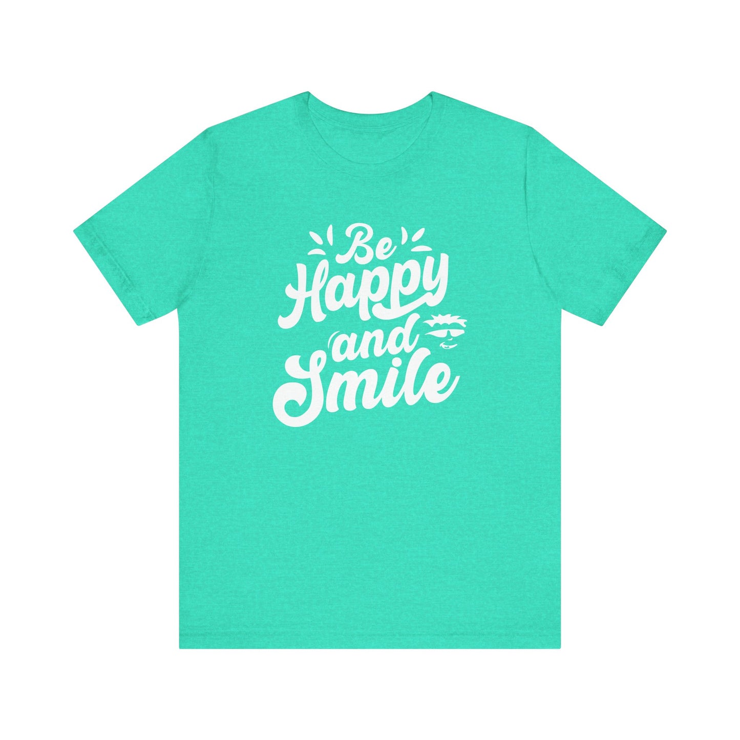 Be Happy and Smile Graphic Tee - Perfect for Everyday Comfort & Casual Style