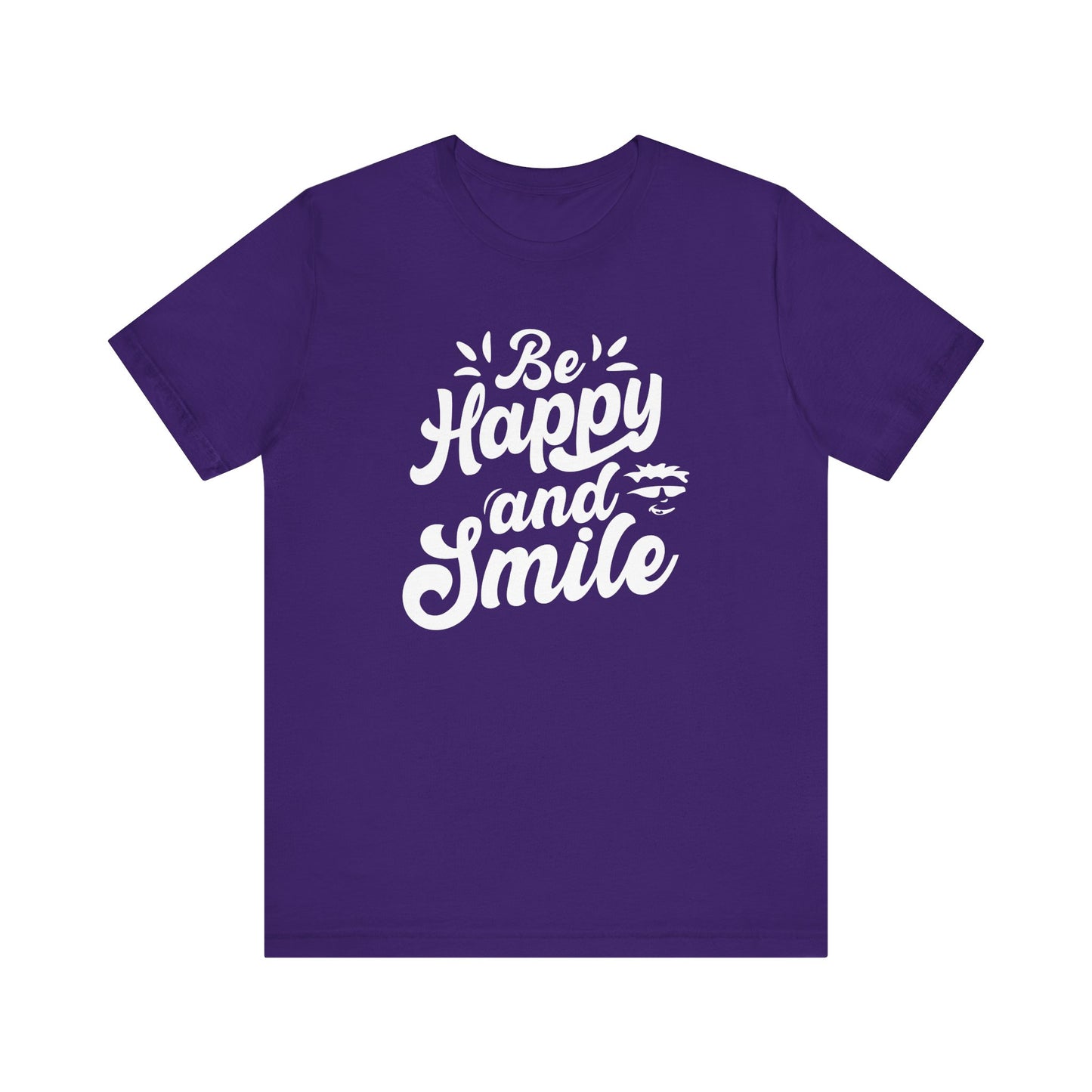 Be Happy and Smile Graphic Tee - Perfect for Everyday Comfort & Casual Style