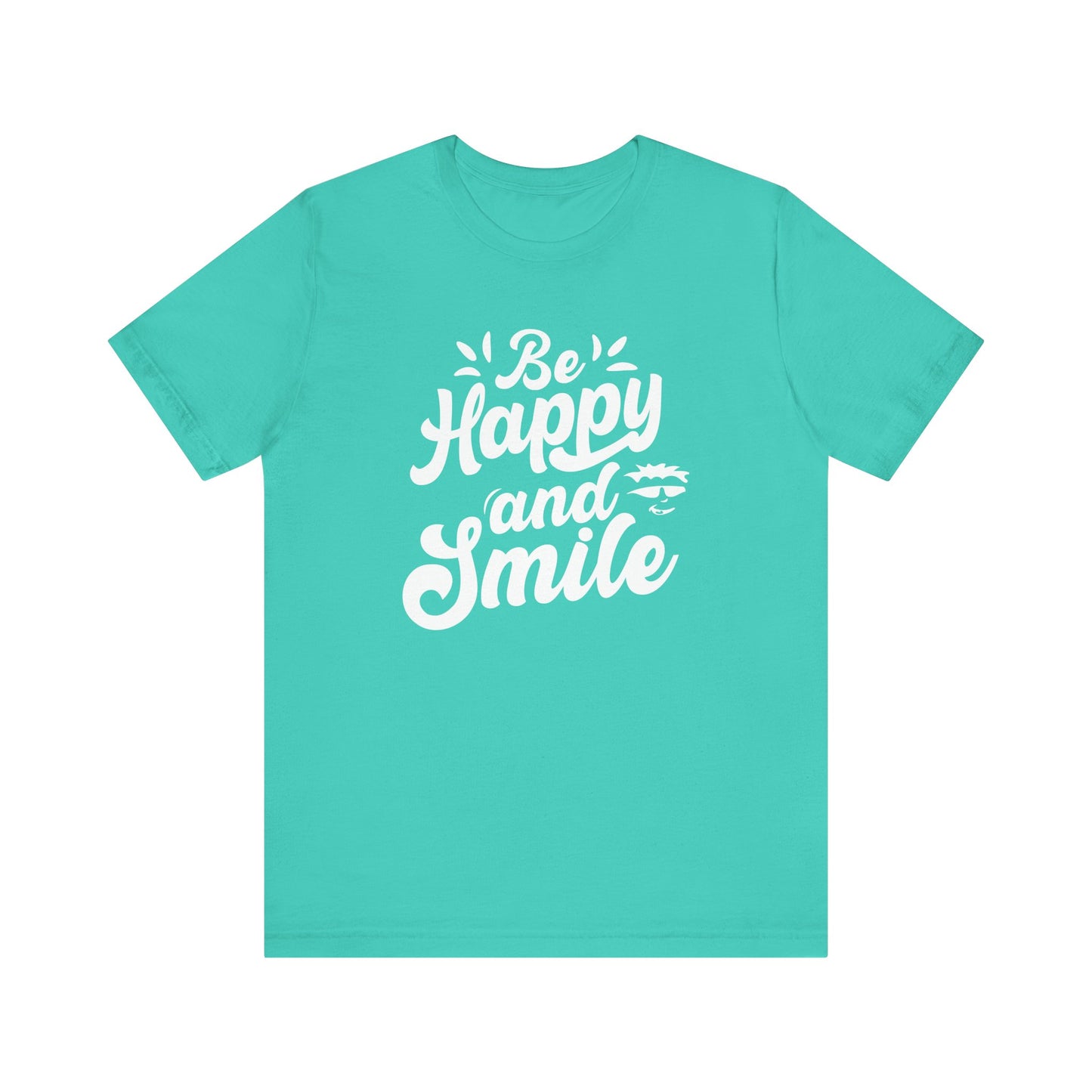 Be Happy and Smile Graphic Tee - Perfect for Everyday Comfort & Casual Style