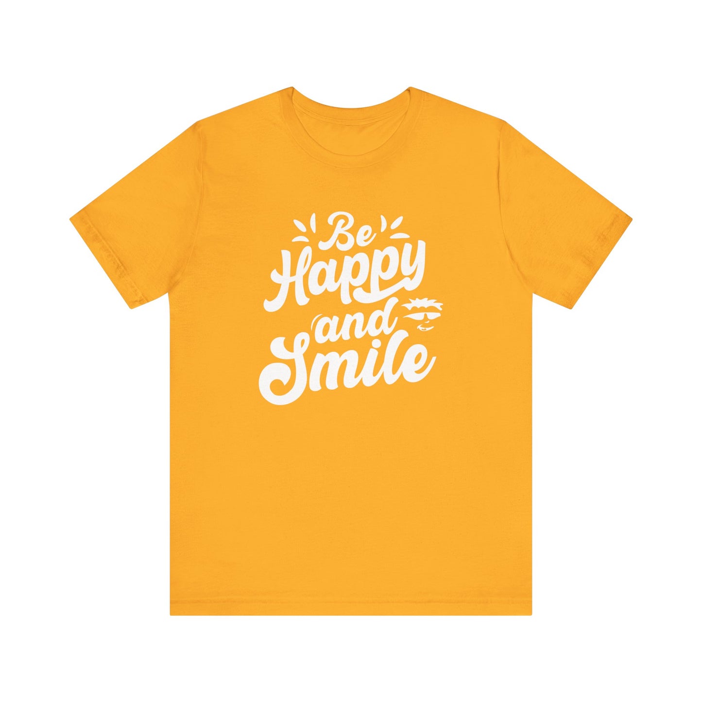 Be Happy and Smile Graphic Tee - Perfect for Everyday Comfort & Casual Style