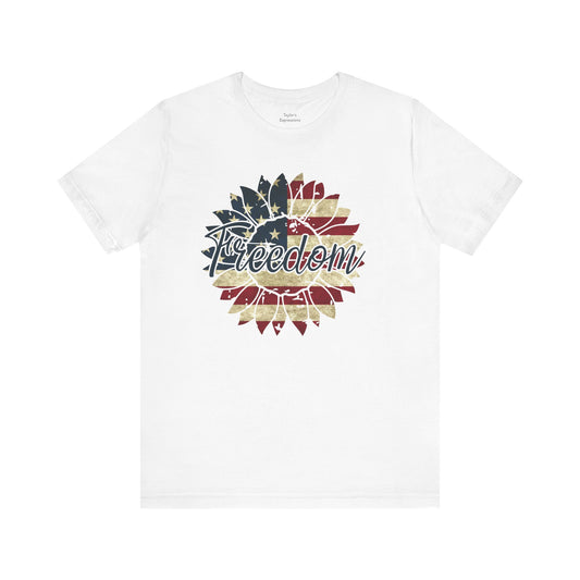 Freedom Sunflower Red, White and Blue T-Shirt
