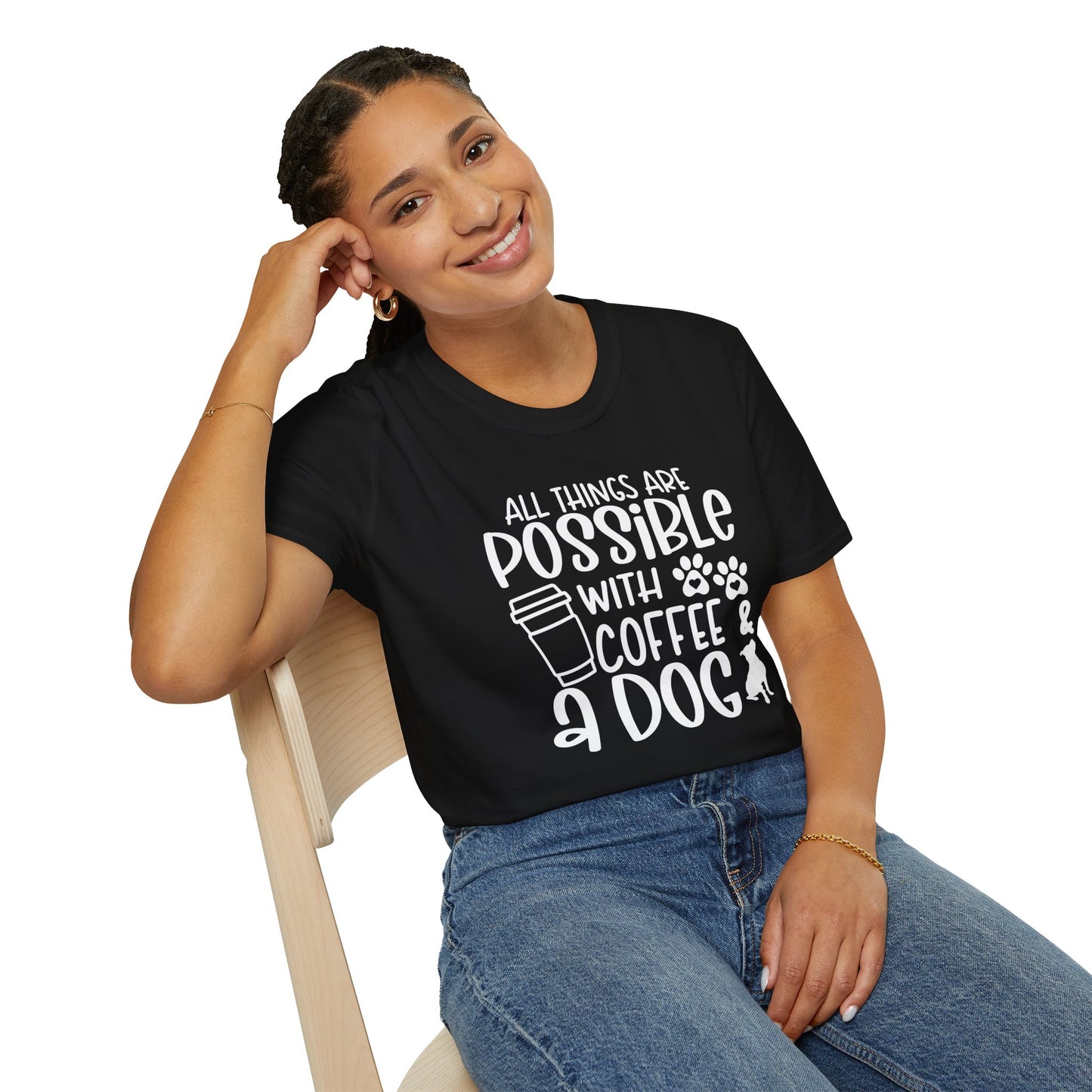 All Things are Possible - White Print Unisex Soft Style T-shirt