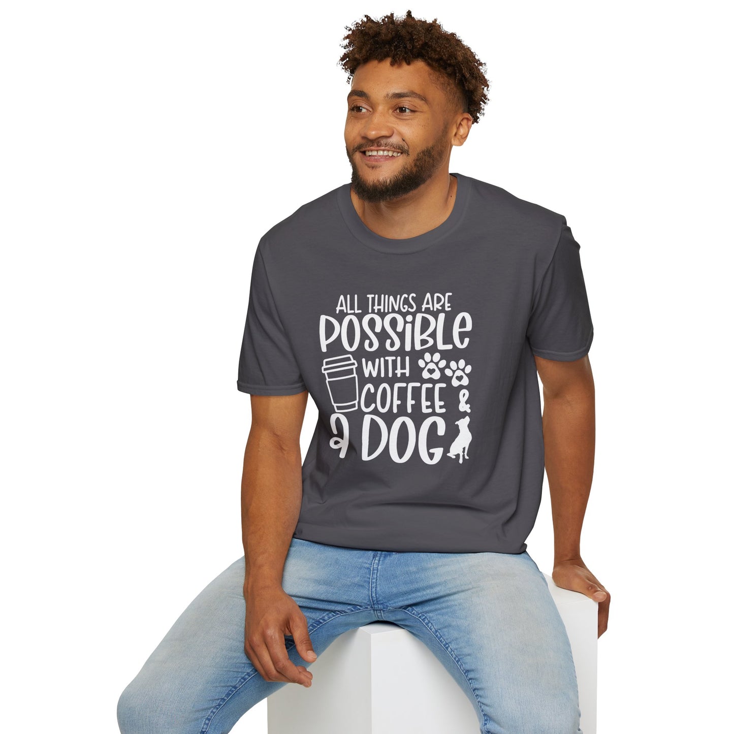 All Things are Possible - White Print Unisex Soft Style T-shirt