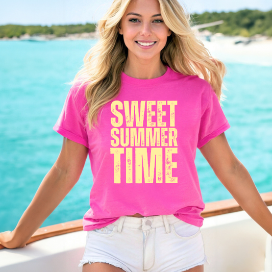 Sweet Summer Time T-Shirt – Cute & Colorful Graphic Tee for Beach Days, Pool Parties & Vacay Vibes