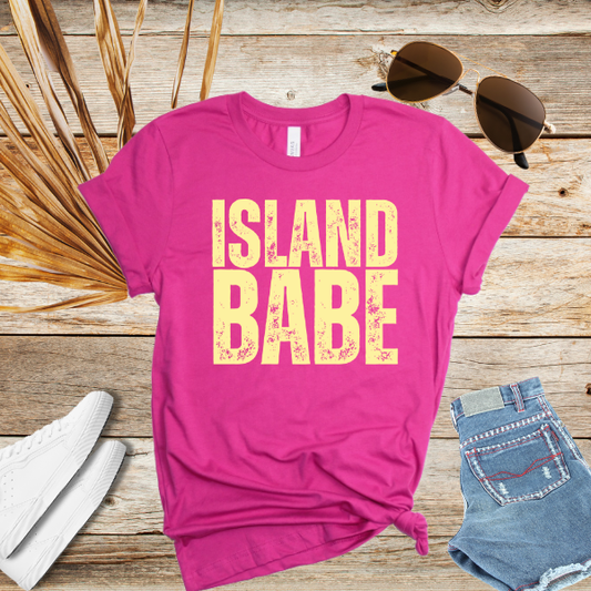 Island Babe Womens Short Sleeve Tee - Vibrant Summer Vibes