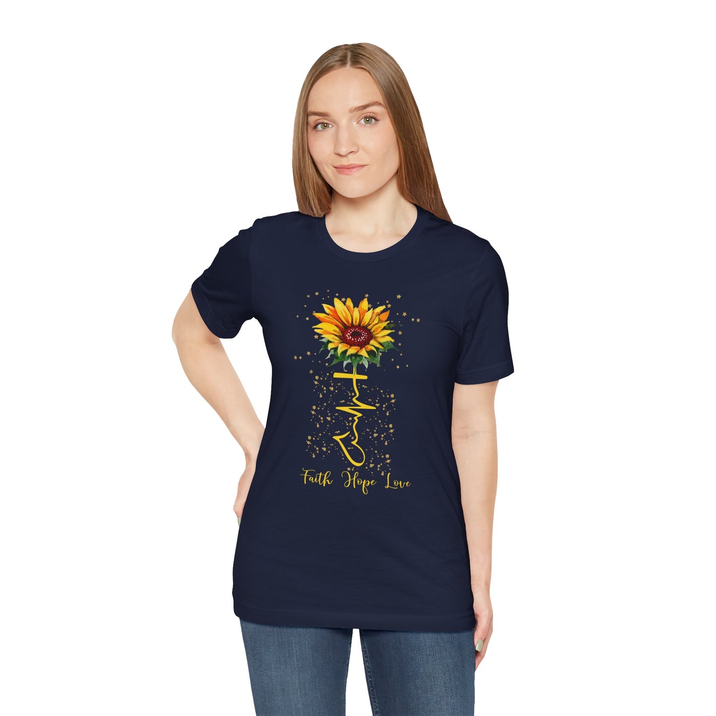 Faith, Hope and Love Sunflower Graphic Tee