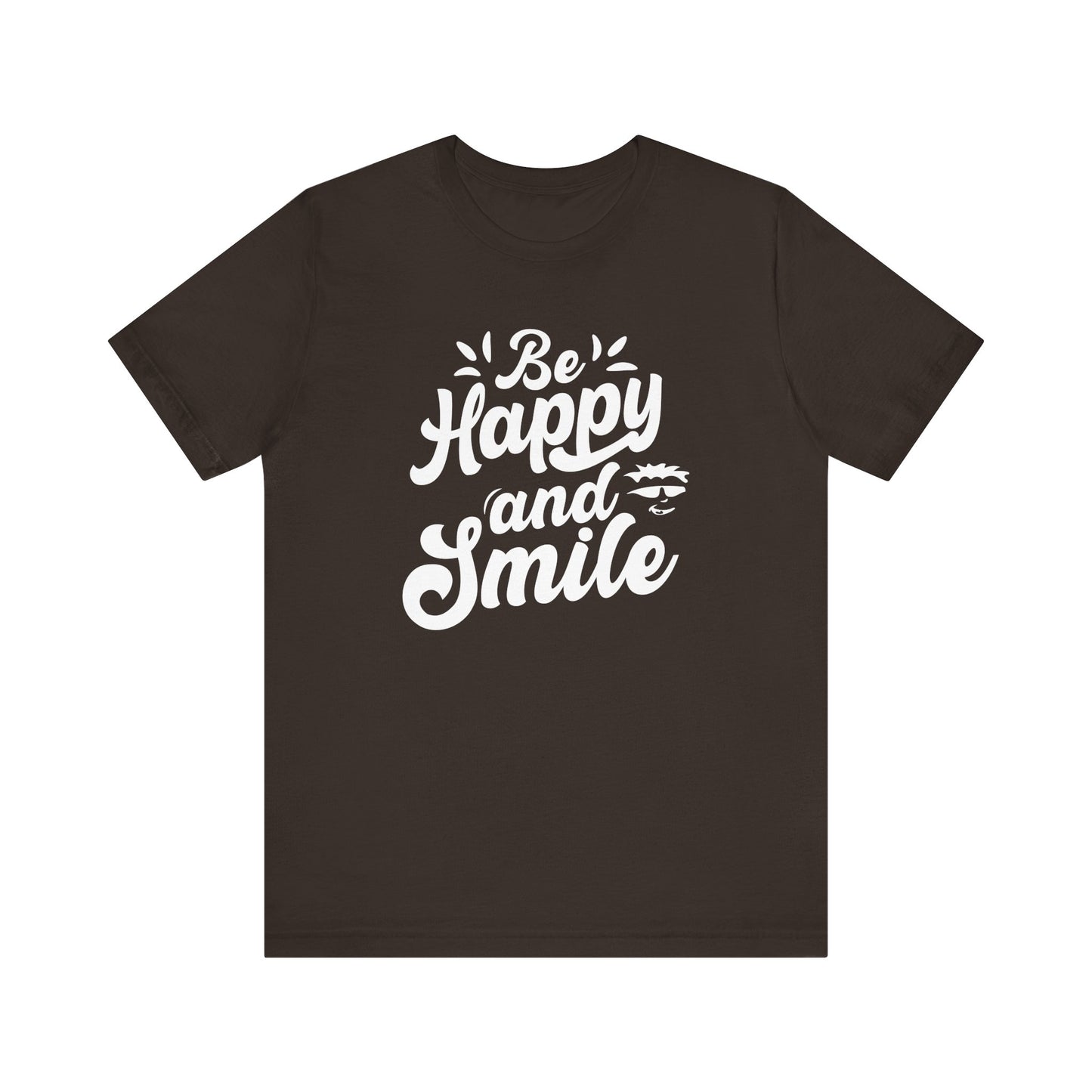 Be Happy and Smile Graphic Tee - Perfect for Everyday Comfort & Casual Style
