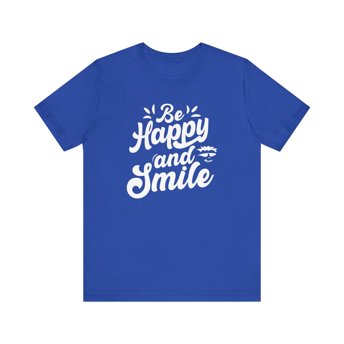 Be Happy and Smile Graphic Tee - Perfect for Everyday Comfort & Casual Style