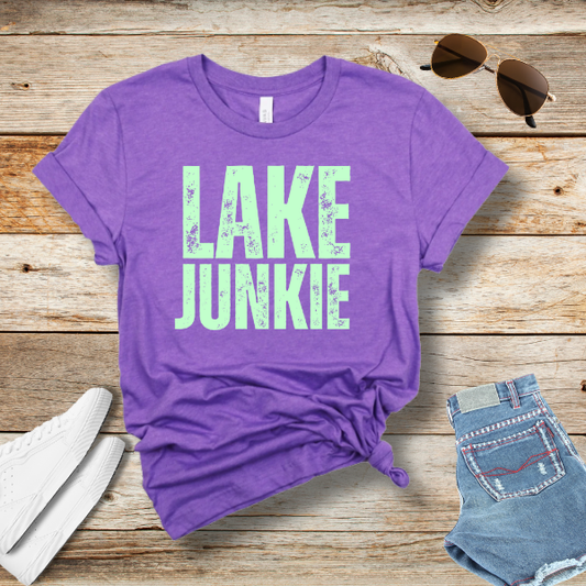 Lake Junkie Unisex Tee | Summer Vibes T-Shirt | Outdoor Adventure Shirt | Gift for Lake Lovers | Casual Wear for All Occasions