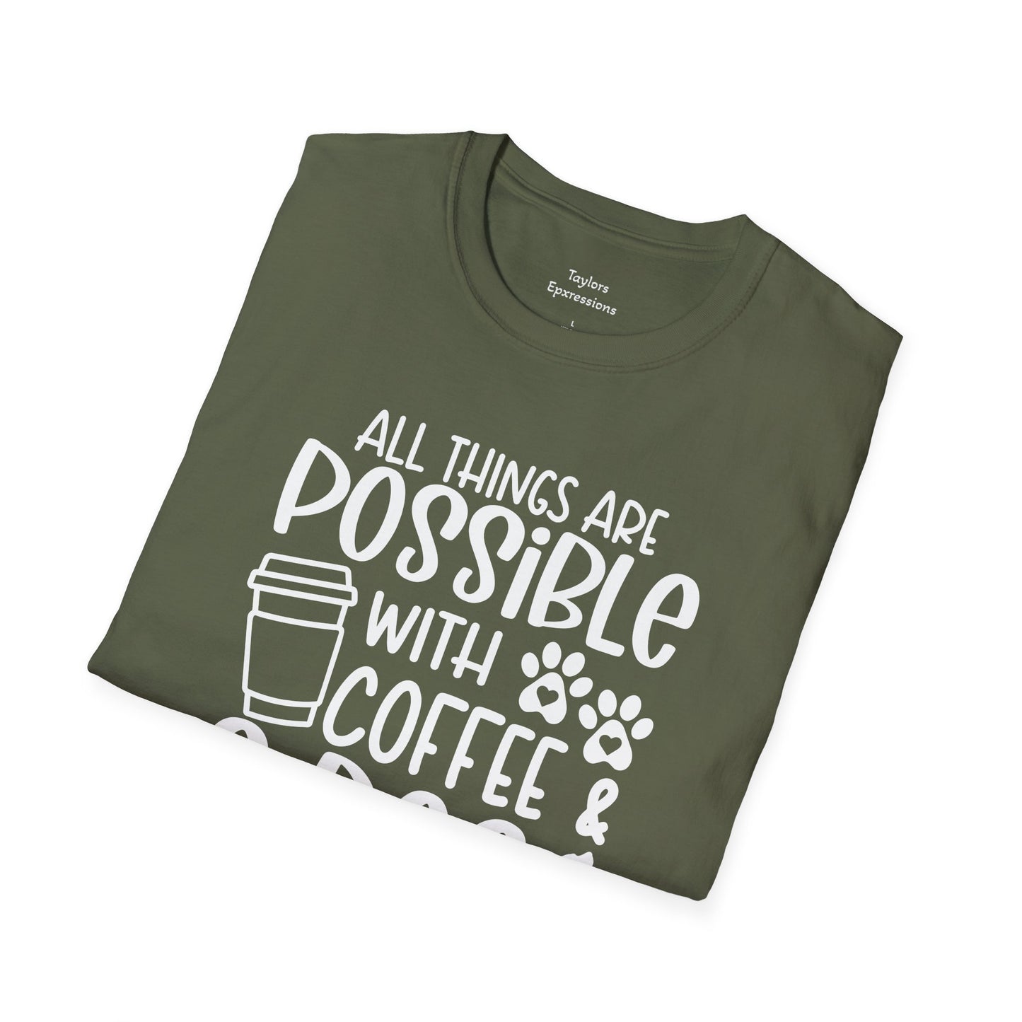 All Things are Possible - White Print Unisex Soft Style T-shirt
