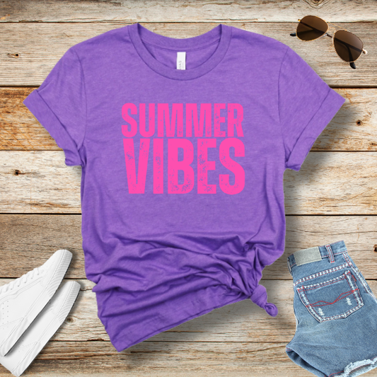 Summer Vibes T-Shirt – Bright Graphic Tee for Beach Days, Pool Parties & Vacay Style