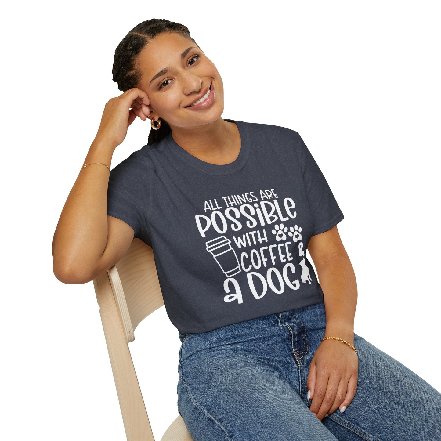 All Things are Possible - White Print Unisex Soft Style T-shirt