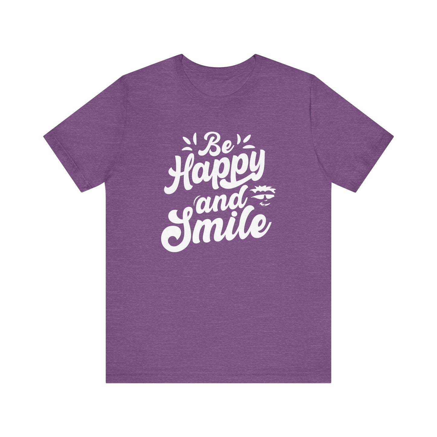Be Happy and Smile Graphic Tee - Perfect for Everyday Comfort & Casual Style