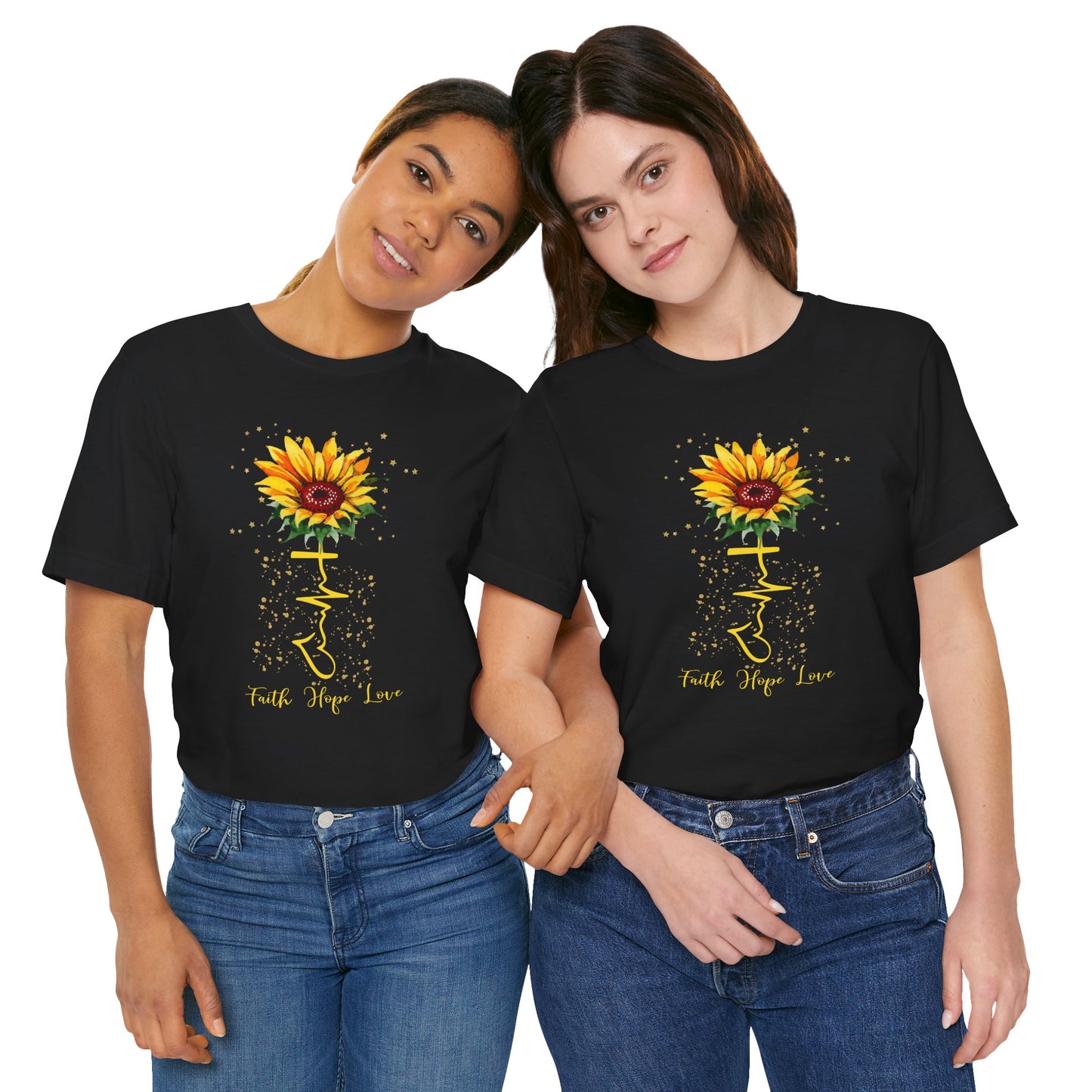 Faith, Hope and Love Sunflower Graphic Tee
