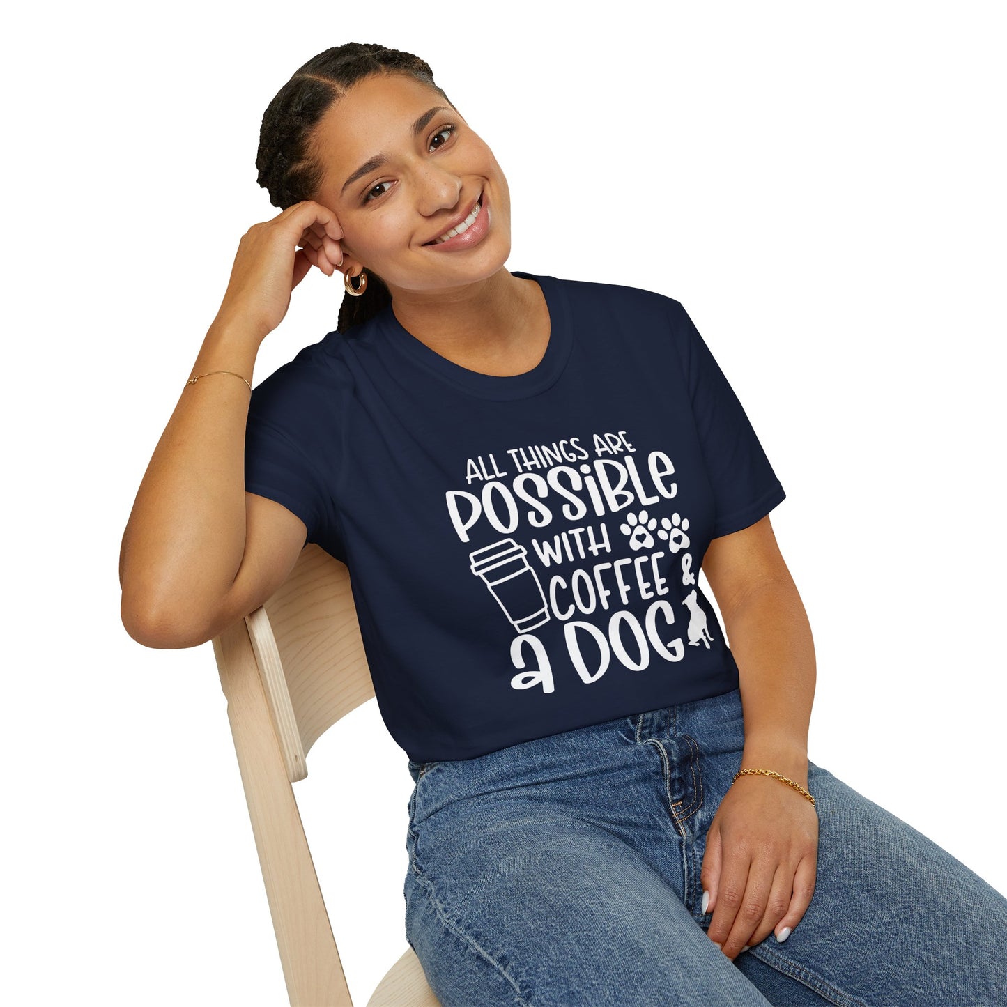 All Things are Possible - White Print Unisex Soft Style T-shirt