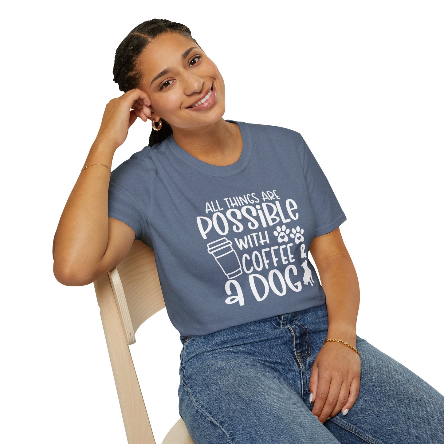 All Things are Possible - White Print Unisex Soft Style T-shirt