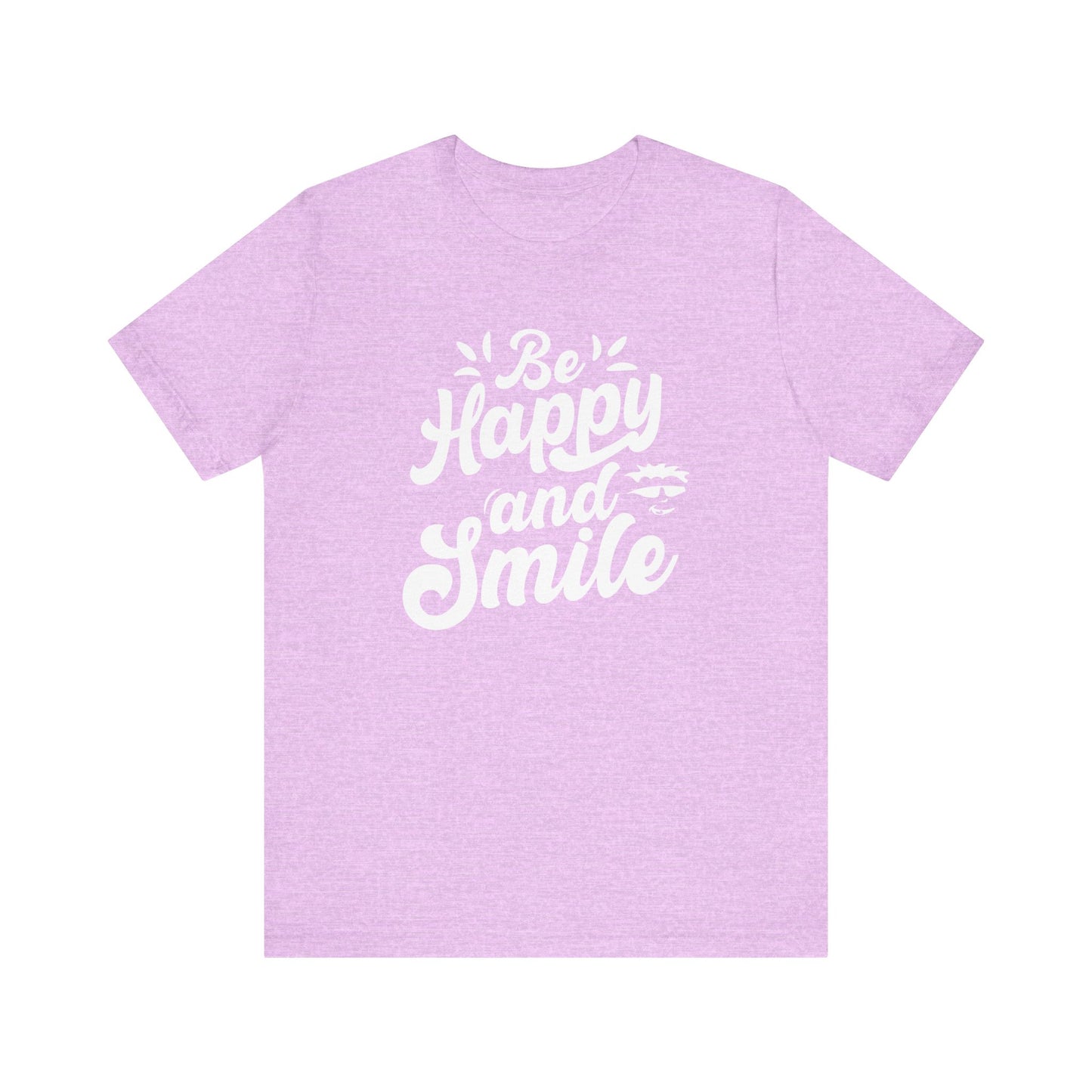 Be Happy and Smile Graphic Tee - Perfect for Everyday Comfort & Casual Style