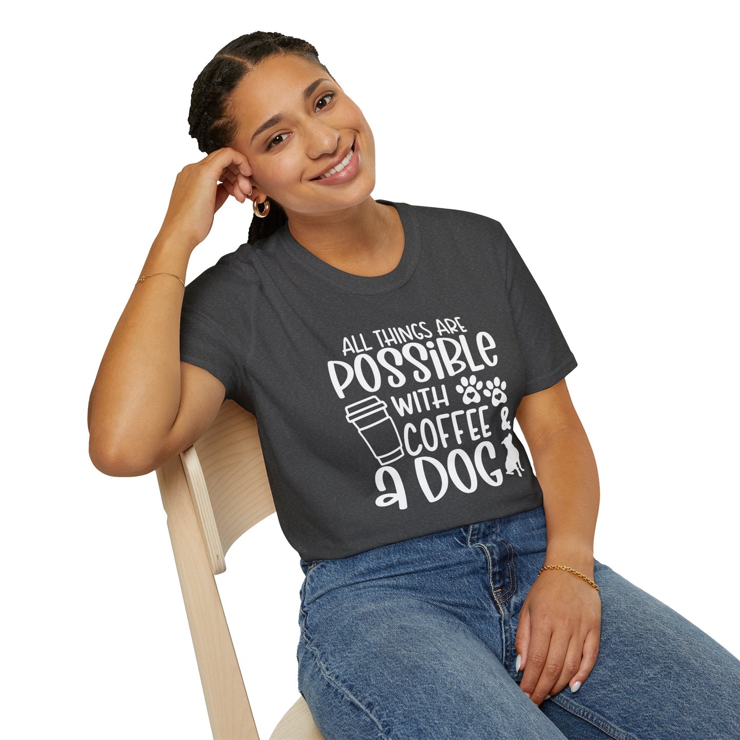 All Things are Possible - White Print Unisex Soft Style T-shirt
