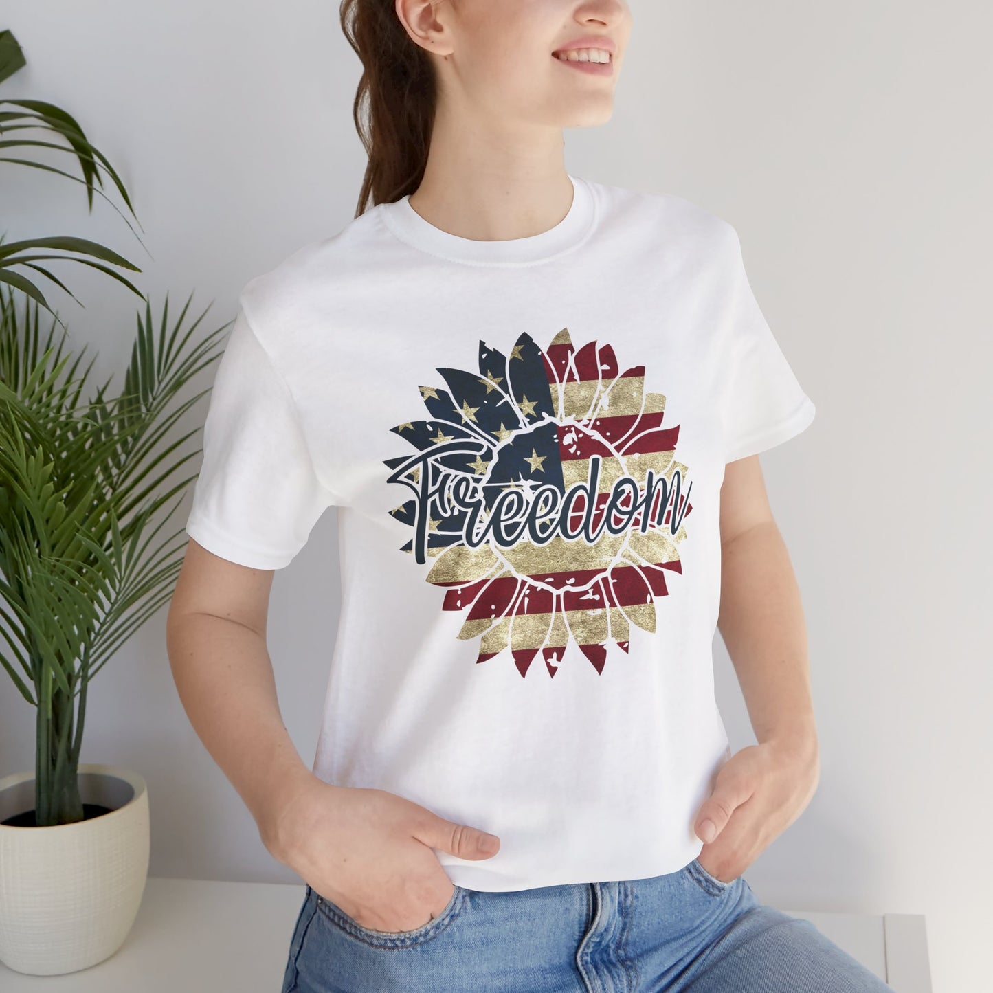 Freedom Sunflower Red, White and Blue T-Shirt