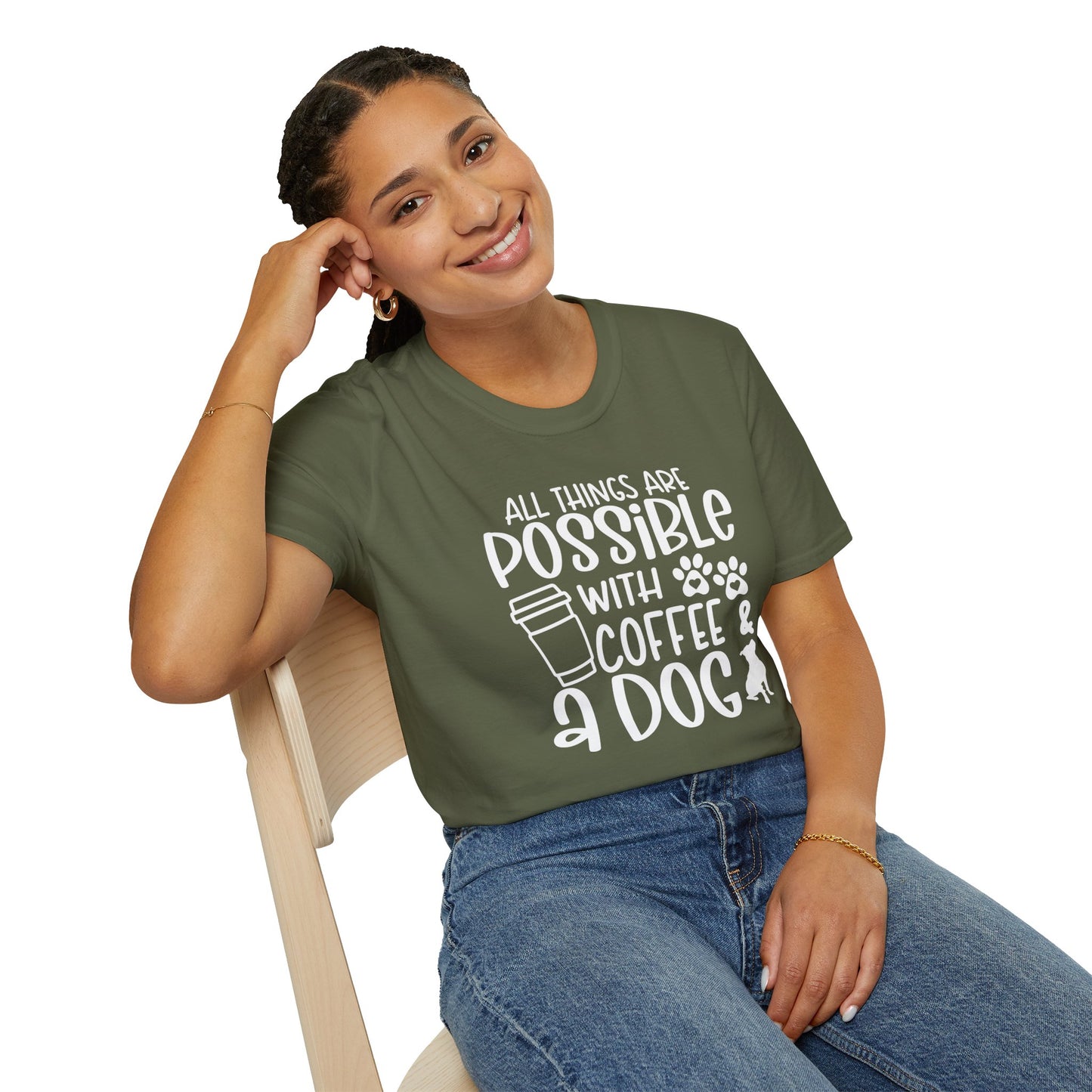 All Things are Possible - White Print Unisex Soft Style T-shirt