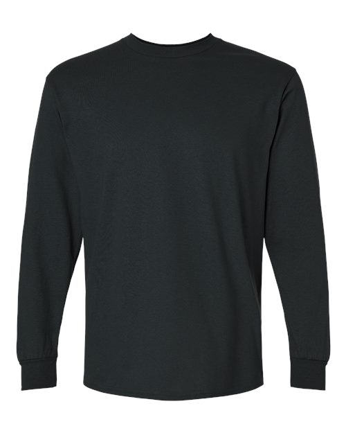 Mens Casual Black Long Sleeve Cotton T-Shirt