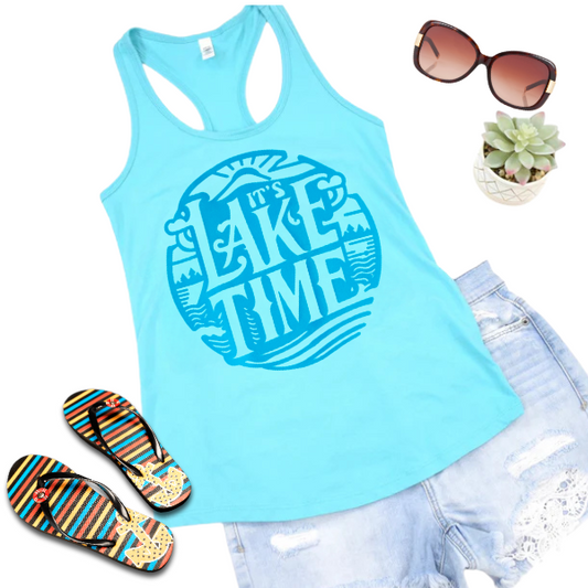 It's Lake Time Women's Summer Tank Top