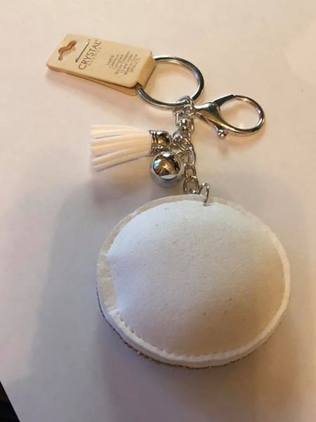 Rhinestone baseball keychain or bag charm