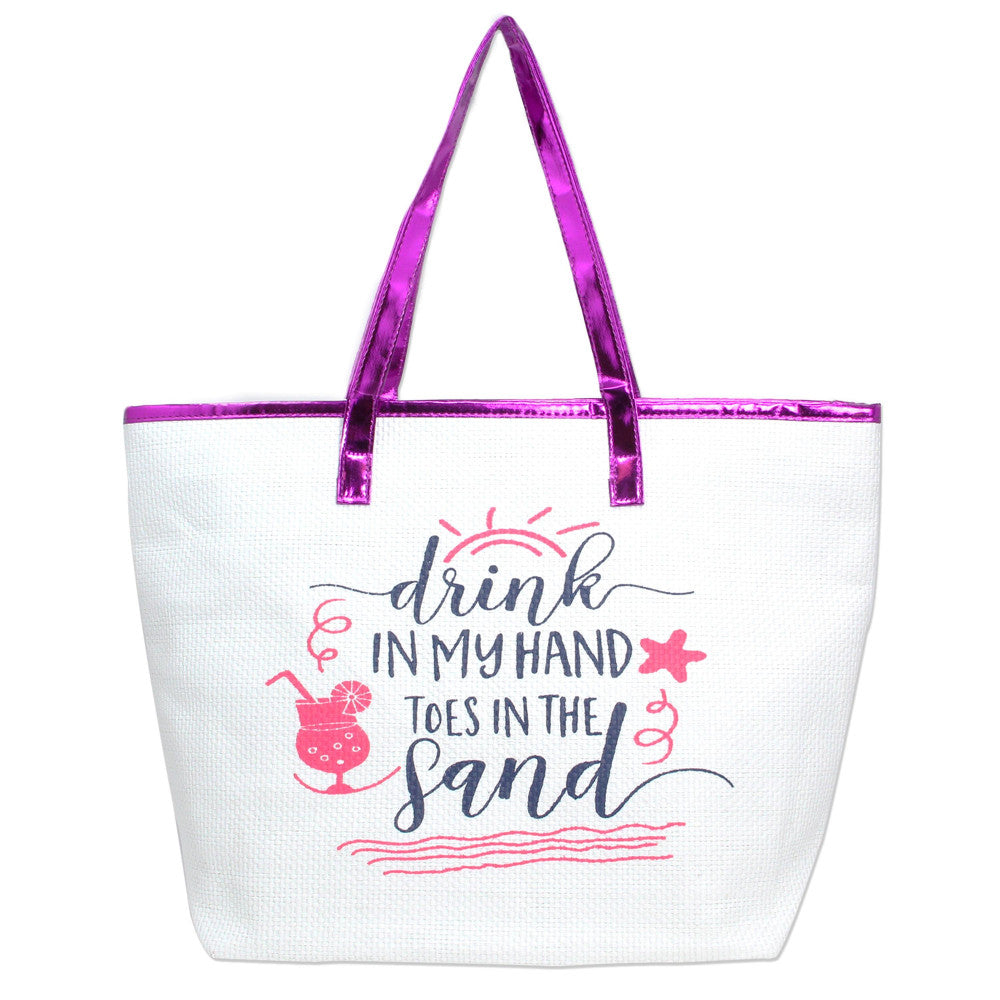 Drink In My Hand Toes In The Sand Tote Bag