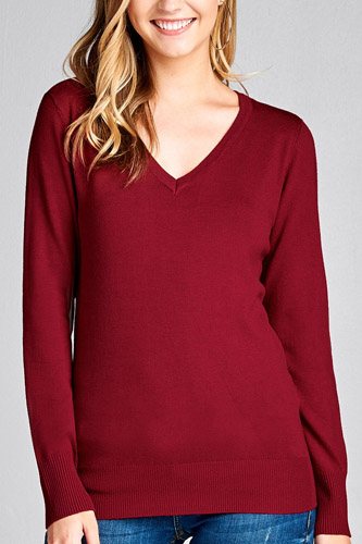 Soft Long Sleeve V-Neck Sweater