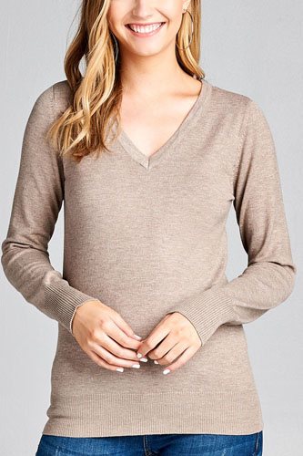 Soft Long Sleeve V-Neck Sweater