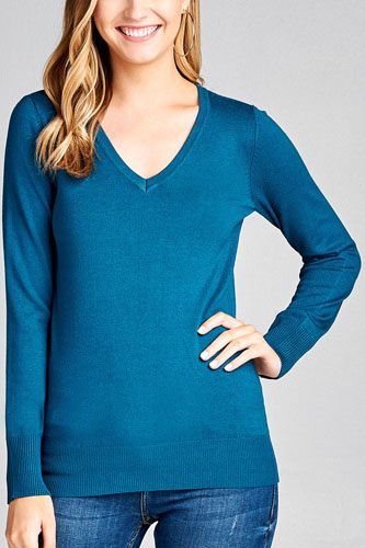 Soft Long Sleeve V-Neck Sweater
