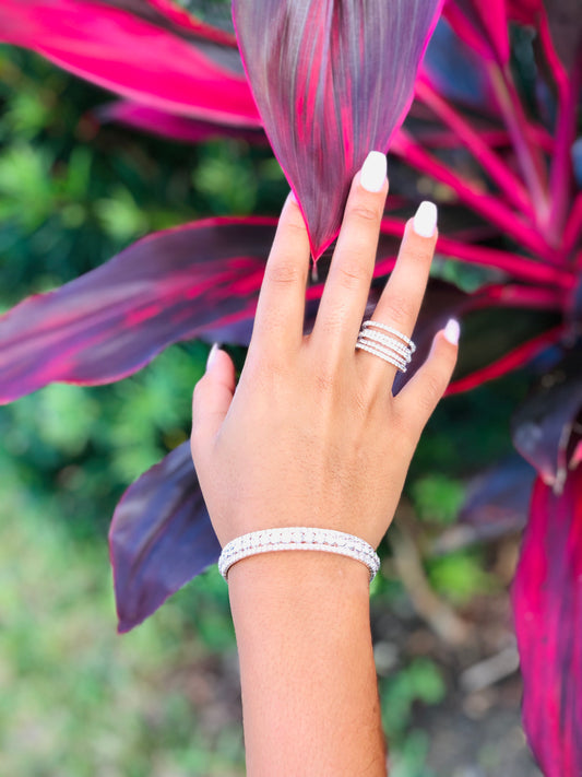 Ladies Crystal Gem Flex Bracelet