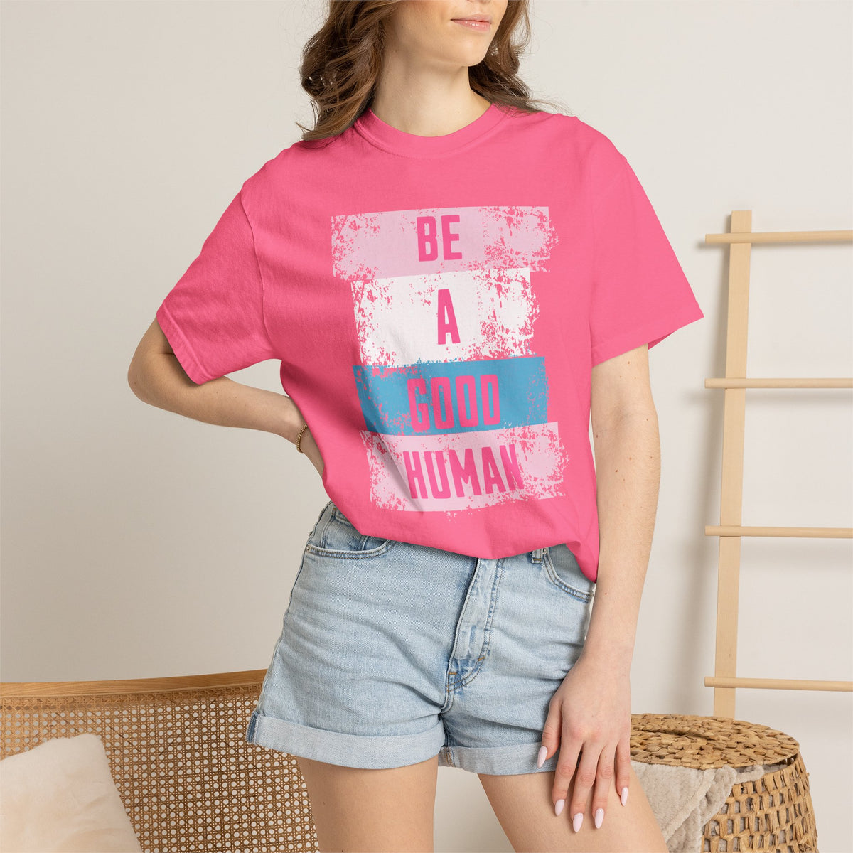 Be a Good Human - Positive Vibe Comfort Colors T-shirt, Inspirational Tee, Good Vibes T-Shirt