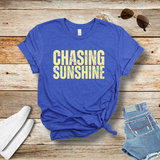 Chasing Sunshine Unisex Short Sleeve Tee - Bright Summer Vibes Graphic Tee for Beach Days, Road Trips & Sunshine Lovers
