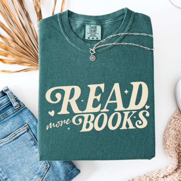 Read More Books, Comfort Colors Unisex Tee, Book Lovers, Booktoverts, Reading, Teachers