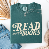 Read More Books, Comfort Colors Unisex Tee, Book Lovers, Booktoverts, Reading, Teachers