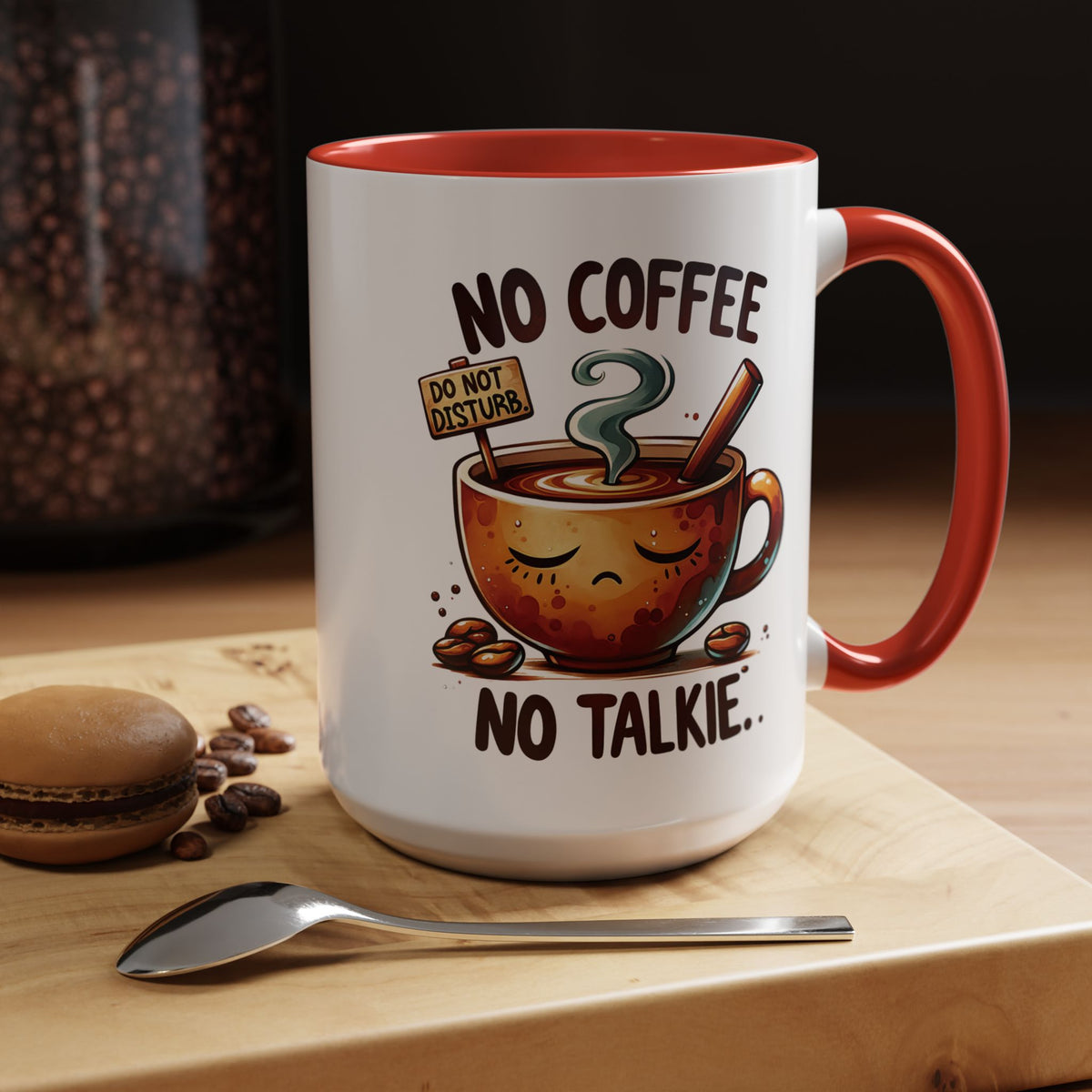 No Coffee No Talkie Mug | Funny Accent Coffee Cup | Gift for Coffee Lovers
