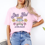 Comfort Colors, Sea Ya at the Beach! 🌺 Short Sleeve, Womens t-shirt