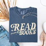 Read More Books, Comfort Colors Unisex Tee, Book Lovers, Booktoverts, Reading, Teachers