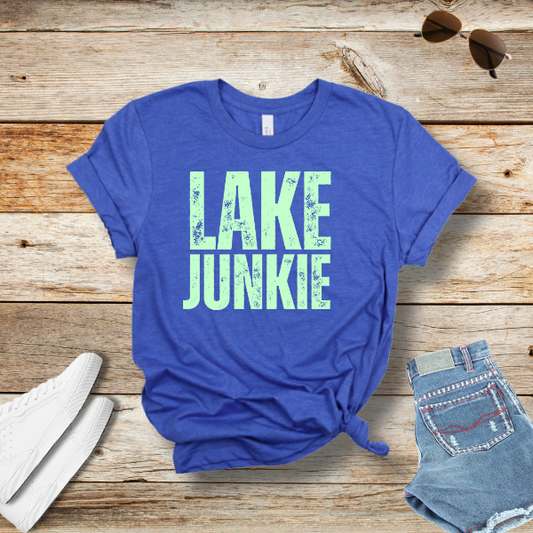Lake Junkie Unisex Tee | Summer Vibes T-Shirt | Outdoor Adventure Shirt | Gift for Lake Lovers | Casual Wear for All Occasions