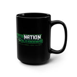 Striker Nation Outdoors Black 15oz Coffee Mug — Support Heroes, LEOs & Vets