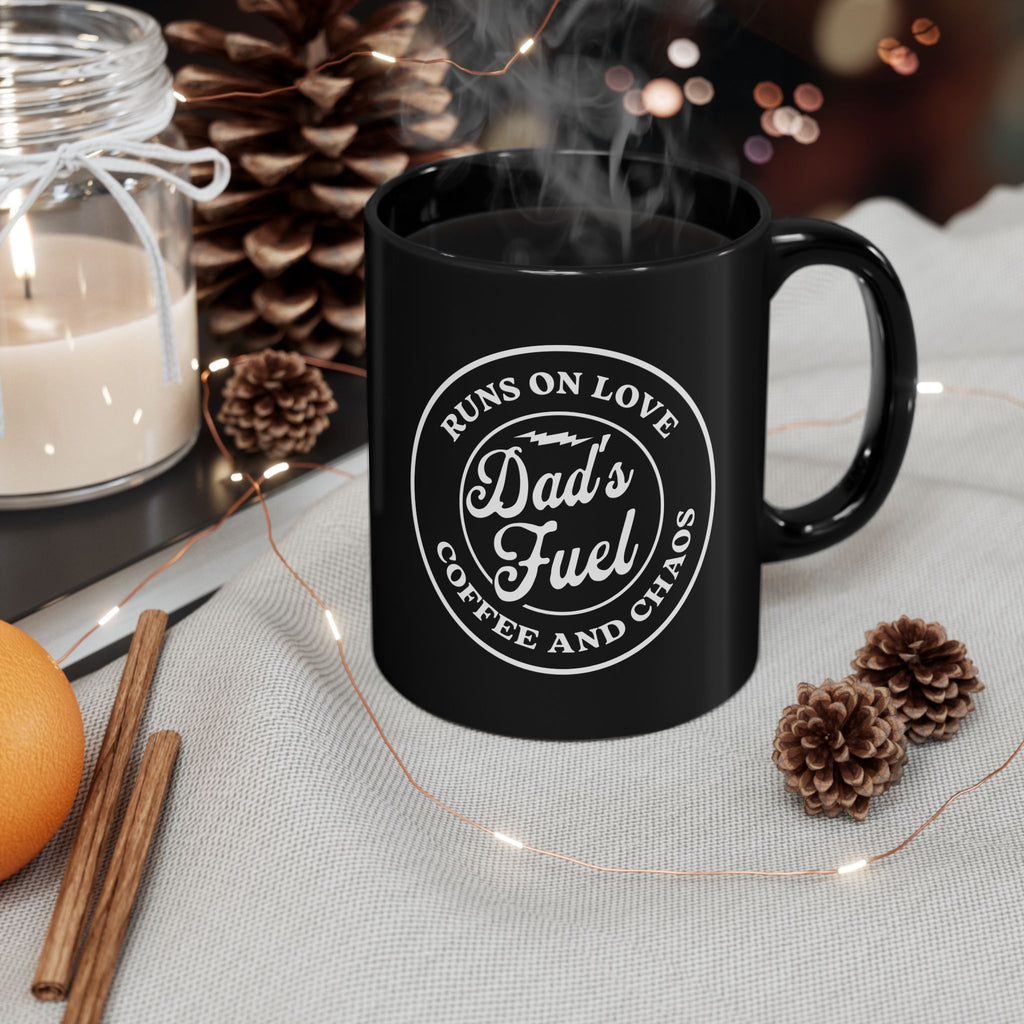 Dad Fuel Coffee Mug, Black 11oz/15oz, Gift for Dad, Father's Day, Coffee Lover, Fun Dad Mug