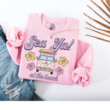 Sea Ya at The Beach! 🌺 Womens Summer Crew neck sweatshirt
