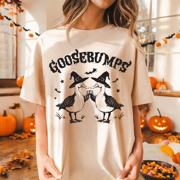 Goosebumps Comfort Colors T-shirt, Best Girly Halloween Gift, Trendy Halloween Gift