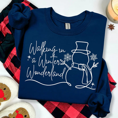 Walking In A Winter Wonderland Long Sleeve T-shirt, Christmas T-shirt, Christmas Gift
